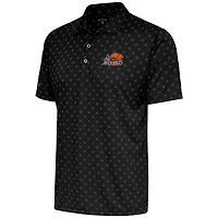 Men's Antigua  Black Bucknell Bison Spark Polo