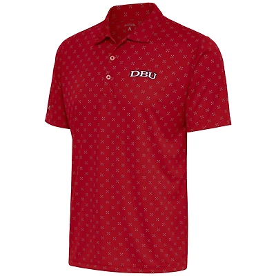 Men's Antigua  Red Dallas Baptist Patriots Spark Polo