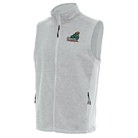 Men's Antigua  Gray Coastal Carolina Chanticleers Course Full-Zip Vest