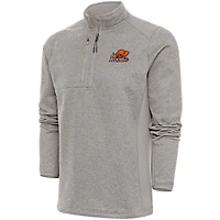 Men's Antigua  Oatmeal Bucknell Bison Course Quarter-Zip Top