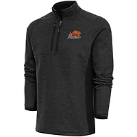 Men's Antigua  Heather Black Bucknell Bison Course Quarter-Zip Top