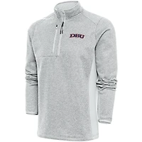 Men's Antigua  Gray Dallas Baptist Patriots Course Quarter-Zip Top