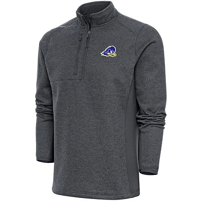 Men's Antigua  Charcoal Delaware Fightin' Blue Hens Course Quarter-Zip Top