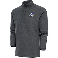 Men's Antigua  Charcoal Delaware Fightin' Blue Hens Course Quarter-Zip Top