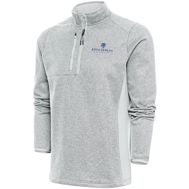 Men's Antigua  Gray Johns Hopkins Blue Jays Course Quarter-Zip Top