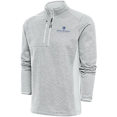 Men's Antigua  Gray Johns Hopkins Blue Jays Course Quarter-Zip Top