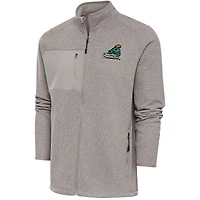 Men's Antigua  Oatmeal Coastal Carolina Chanticleers Course Full-Zip Jacket