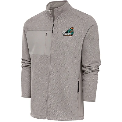 Men's Antigua  Oatmeal Coastal Carolina Chanticleers Course Full-Zip Jacket