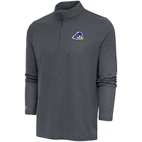 Men's Antigua  Heather Charcoal Delaware Fightin' Blue Hens Epic Quarter-Zip Top