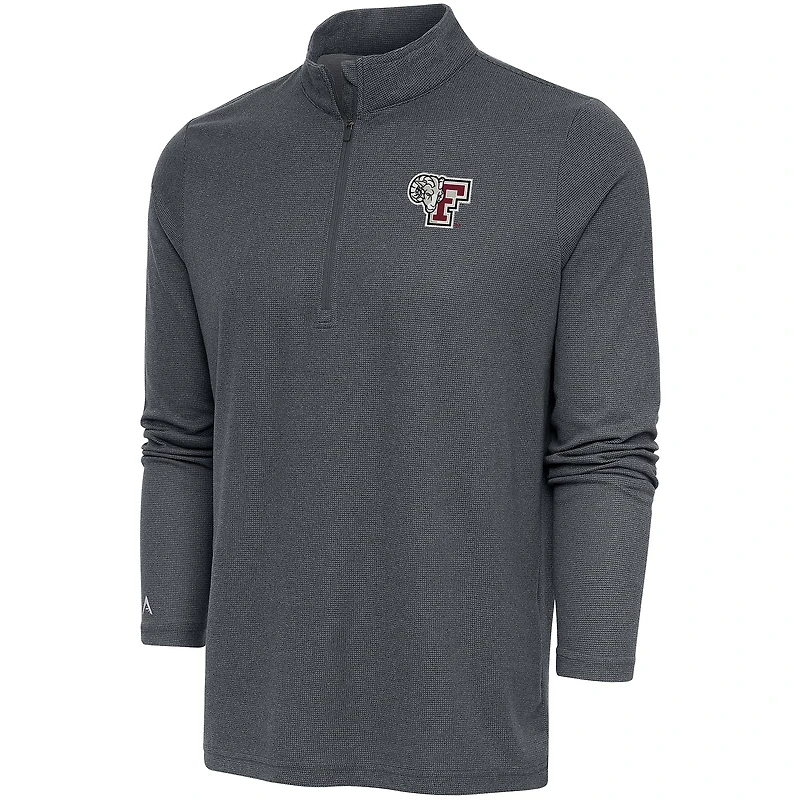 Men's Antigua  Heather Charcoal Fordham Rams Epic Quarter-Zip Top