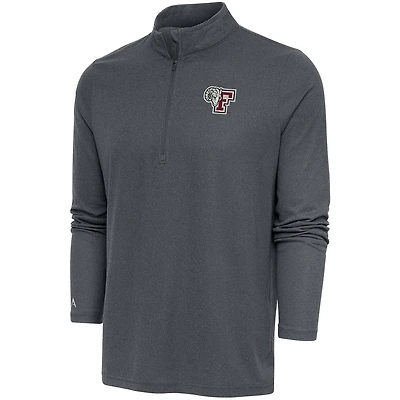 Men's Antigua  Heather Charcoal Fordham Rams Epic Quarter-Zip Top