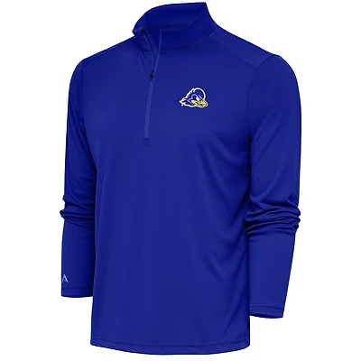 Men's Antigua Royal Delaware Fightin' Blue Hens Tribute Quarter-Zip Top