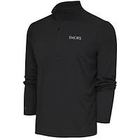 Men's Antigua  Charcoal Emory Eagles Tribute Quarter-Zip Top