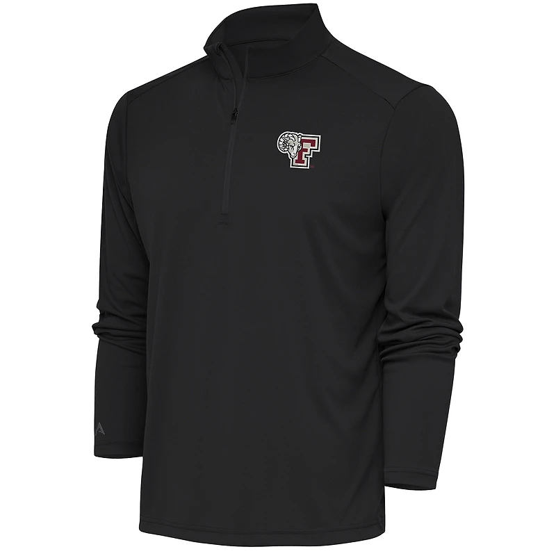 Men's Antigua  Charcoal Fordham Rams Tribute Quarter-Zip Top