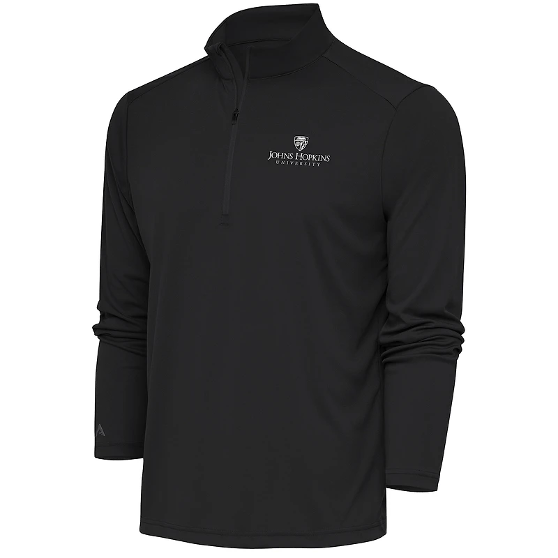 Men's Antigua  Charcoal Johns Hopkins Blue Jays Tribute Quarter-Zip Top