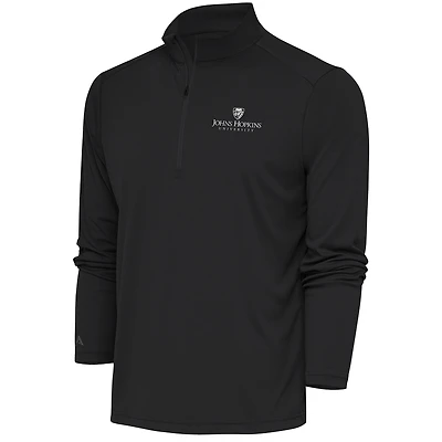 Men's Antigua  Charcoal Johns Hopkins Blue Jays Tribute Quarter-Zip Top