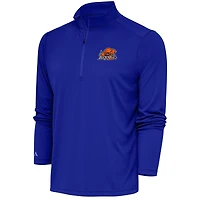 Men's Antigua Blue Bucknell Bison Tribute Quarter-Zip Top