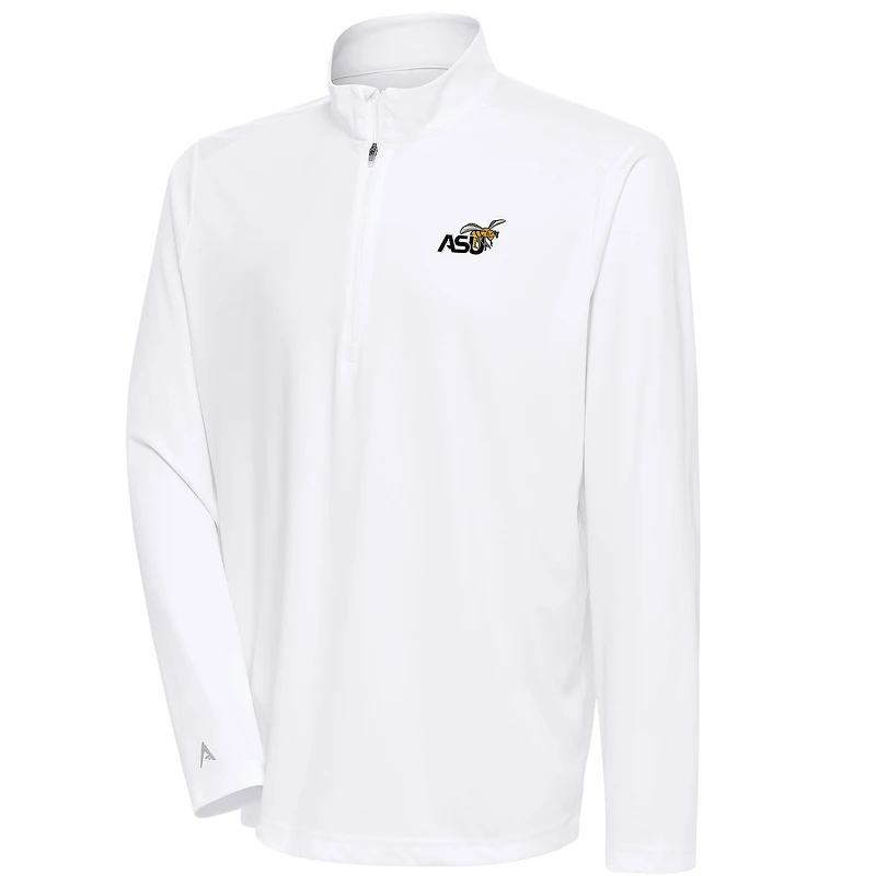 Men's Antigua White Alabama State Hornets Tribute Quarter-Zip Top