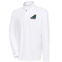 Men's Antigua  White Coastal Carolina Chanticleers Tribute Quarter-Zip Top