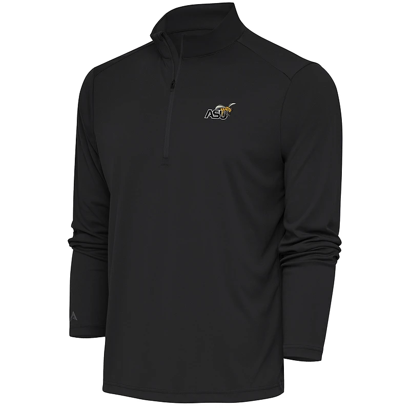 Men's Antigua Charcoal Alabama State Hornets Tribute Quarter-Zip Top