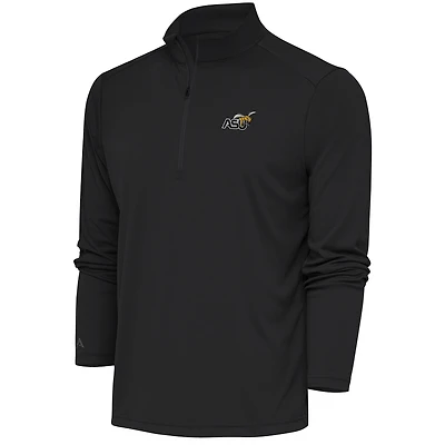 Men's Antigua Charcoal Alabama State Hornets Tribute Quarter-Zip Top