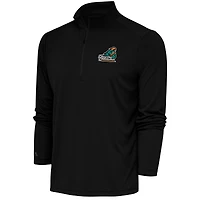 Men's Antigua  Black Coastal Carolina Chanticleers Tribute Quarter-Zip Top