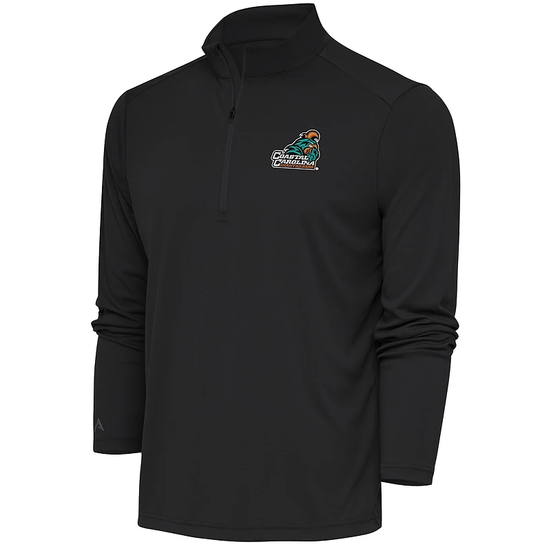 Men's Antigua  Charcoal Coastal Carolina Chanticleers Tribute Quarter-Zip Top