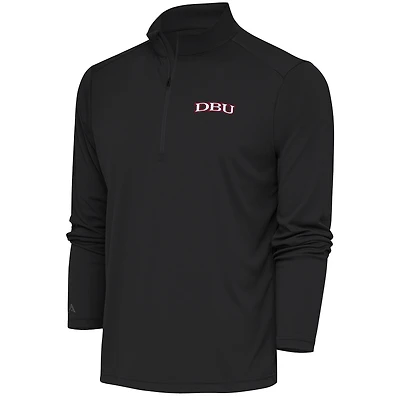 Men's Antigua  Charcoal Dallas Baptist Patriots Tribute Quarter-Zip Top