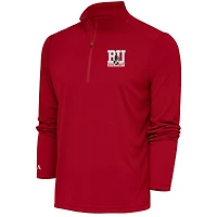 Men's Antigua  Scarlet Boston University Tribute Quarter-Zip Top