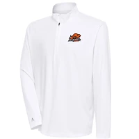 Men's Antigua  White Bucknell Bison Tribute Quarter-Zip Top