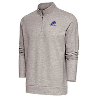 Men's Antigua  Oatmeal Delaware Fightin' Blue Hens Gambit Quarter-Zip Pullover Top