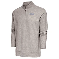 Men's Antigua  Oatmeal Emory Eagles Gambit Quarter-Zip Pullover Top
