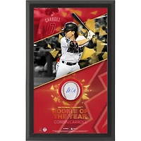 Corbin Carroll Arizona Diamondbacks Autographed Framed 2023 National League Rookie of the Year Baseball with Shadowbox Collage