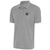 Men's Antigua Heather Gray Liberty Flames Affluent Polo