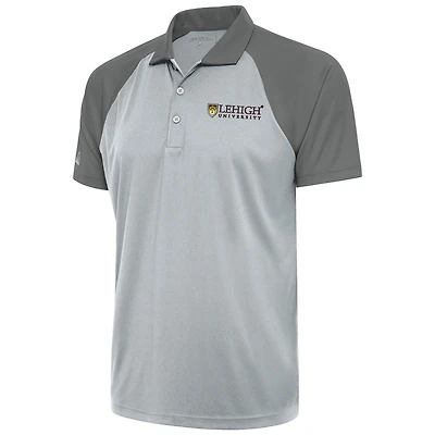 Men's Antigua  Silver/Steel Lehigh Mountain Hawks Nova Polo