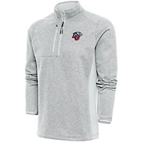 Men's Antigua  Gray Liberty Flames Course Quarter-Zip Top