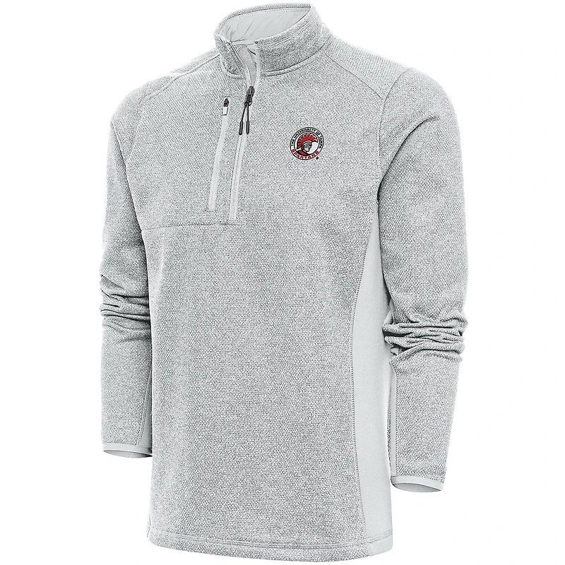 Men's Antigua  Gray Tampa Spartans Course Quarter-Zip Top