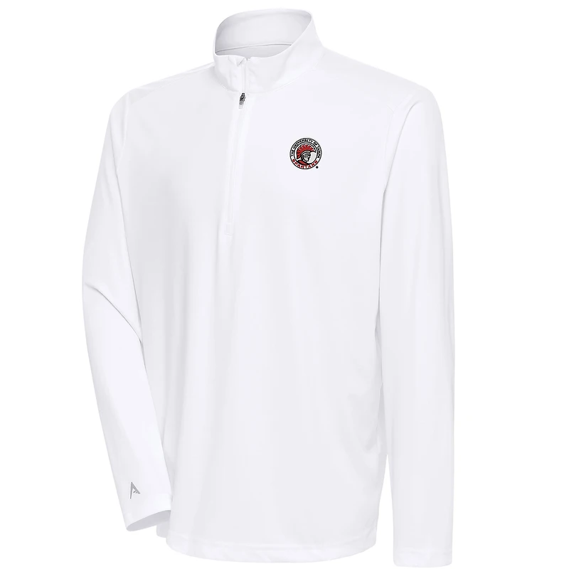 Men's Antigua  White Tampa Spartans Tribute Quarter-Zip Top