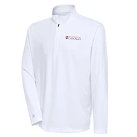 Men's Antigua  White UChicago Maroons Tribute Quarter-Zip Top
