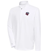 Men's Antigua  White Liberty Flames Tribute Quarter-Zip Top