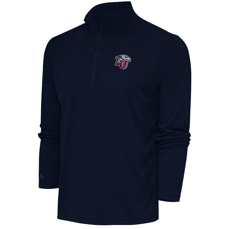 Men's Antigua  Navy Liberty Flames Tribute Quarter-Zip Top