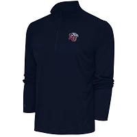 Men's Antigua  Navy Liberty Flames Tribute Quarter-Zip Top