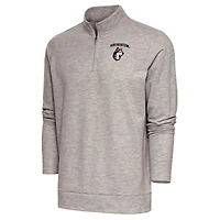 Men's Antigua  Oatmeal Northeastern Huskies Gambit Quarter-Zip Pullover Top