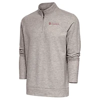 Men's Antigua  Oatmeal UChicago Maroons Gambit Quarter-Zip Pullover Top