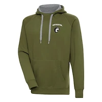 Men's Antigua  Olive Northeastern Huskies Victory Pullover Hoodie