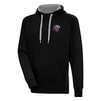 Men's Antigua  Black Liberty Flames Victory Pullover Hoodie