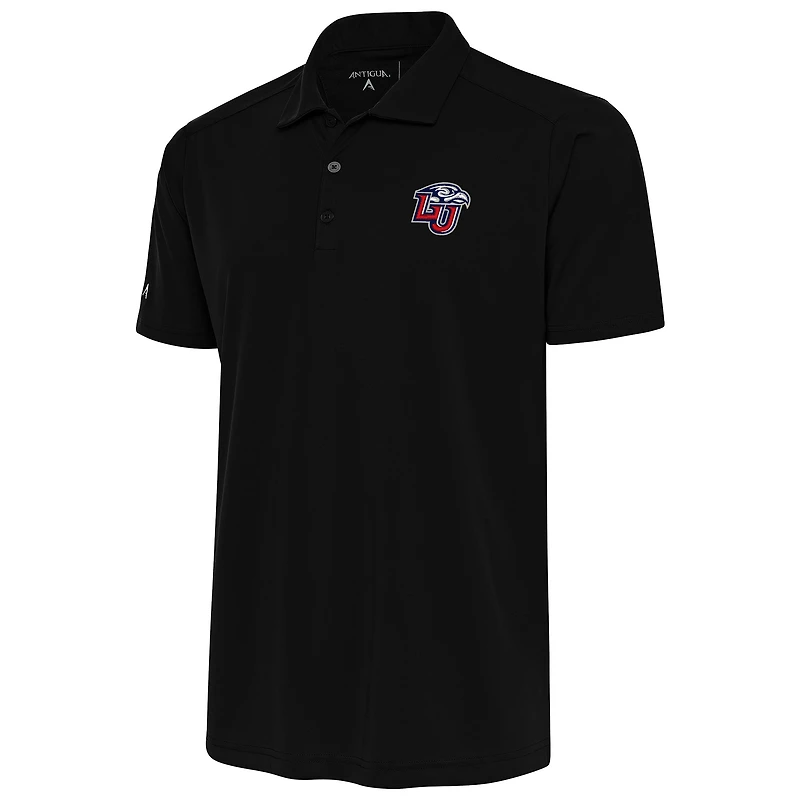 Men's Antigua Black Liberty Flames Tribute Polo