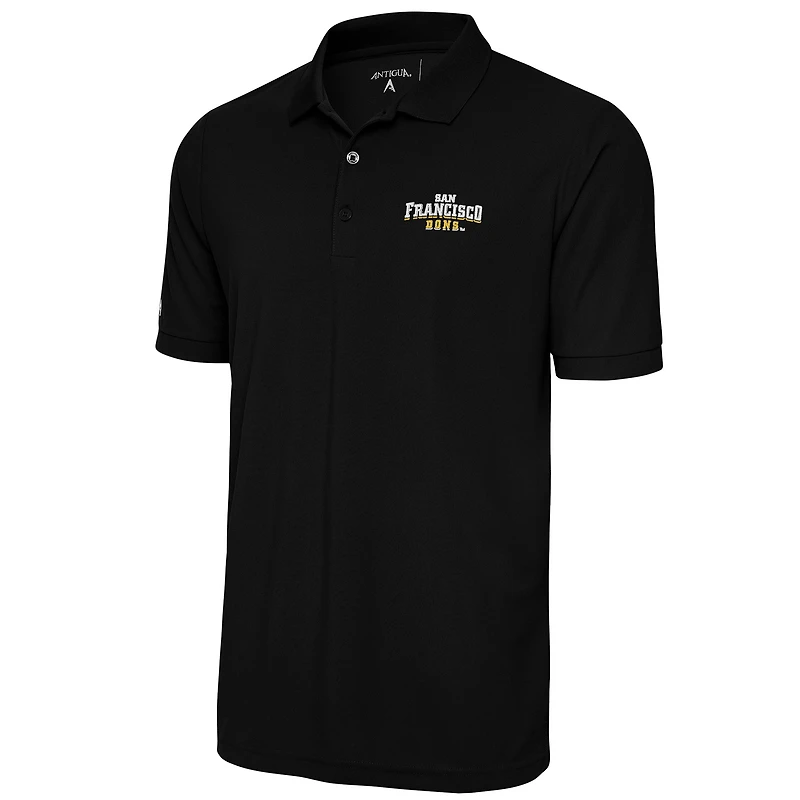 Men's Antigua Black San Francisco Dons Big & Tall Legacy Pique Polo