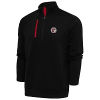 Men's Antigua  Black/Red Tampa Spartans Generation Quarter-Zip Pullover Top