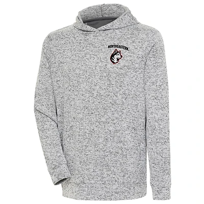 Men's Antigua  Heather Gray Northeastern Huskies Absolute Pullover Hoodie